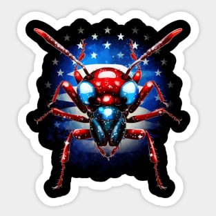 Patriotic Ant Sticker